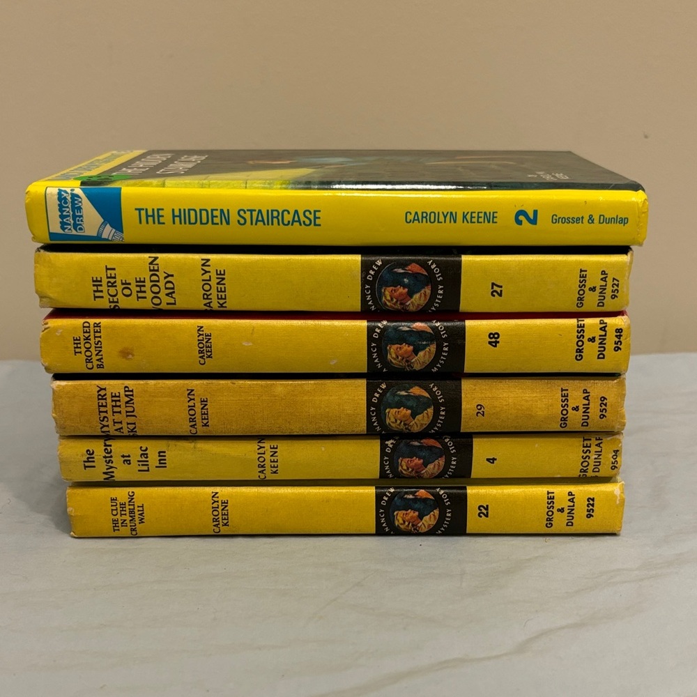 Lot 6 Vintage NANCY DREW Mystery Books Hardcover 1960's 1970's Carolyn Keene